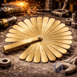Brass Feeler Gauge – 26 Blade Thickness Gauge (.03 mm to 1.00 mm | 6” & 12”)